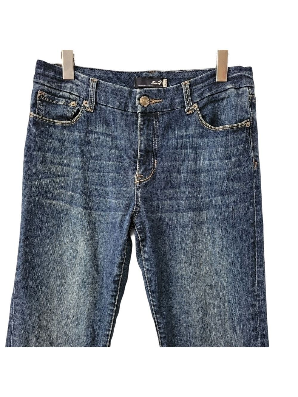 Seven7 Denim Bootcut Boyfriend Jeans Size 8 - Picture 5 of 14